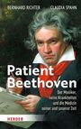 Buchtitel: "Patient Beethoven". Autoren: Bernhard Richter, Claudia Spahn. Beethoven mit Notenblatt, ernst blickend.