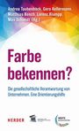 „Farbe bekennen? Die gesellschaftliche Verantwortung von Unternehmen. Eine Orientierungshilfe." Autoren und Herausgeber genannt. Bunte geometrische Muster im Hintergrund. Logos unten.