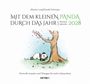 „Mit dem kleinen Panda durch das Jahr. Wochenkalender 2028.“ Illustration: Panda lehnt an Baum unter Kirschblüten.