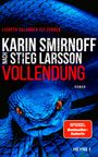 "Lisbeth Salander ist zurück. Karin Smirnoff nach Stieg Larsson. Vollendung. Roman." Illustration: Blaue Schlange.