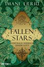 „Fallen Stars: Vertraue niemals einem Gott. HEYNE. Imani Erriu. Roman.“ Goldene Merjungfrau in grünen Wellen.