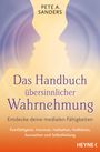 Pete A. Sanders; Das Handbuch übersinnlicher Wahrnehmung; Silhouetten von Profilen in gelben und lila Farben.