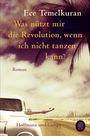 "Ece Temelkuran: Was nützt mir die Revolution, wenn ich nicht tanzen kann? Roman. Illustration: Autoarm, Wüste, Palmen."