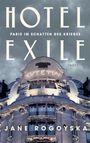 "Hotel Exile. Paris im Schatten des Krieges. Jane Rogoyska. Gebäude mit dem Schriftzug 'Lutetia' bei bewölktem Himmel."