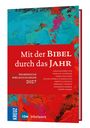 Titel: "Mit der Bibel durch das Jahr". Ökumenische Bibelauslegungen 2027. Farbig abstrakter Hintergrund.