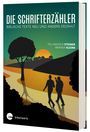 „DIE SCHRIFTERZÄHLER: Biblische Texte neu und anders erzählt“; Till Magnus Steiner, Werner Kleine; zwei Personen im Sonnenuntergang.