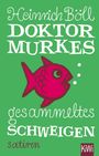 "Heinrich Böll, Doktor Murkes gesammeltes Schweigen, Satiren." Illustration: roter Fisch auf grünem Hintergrund, KiWi-Logo.