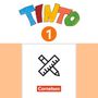 TEXTE: "Tinto", "1", "Cornelsen". Illustration: Stift und Lineal überkreuzt auf weißem Hintergrund.