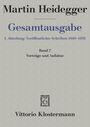 Martin Heidegger: Gesamtausgabe. 4 Abteilungen / 1. Abt: Veröffentlichte Schriften / Vorträge und Aufsätze (1936-1953), Buch