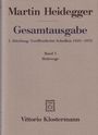 Martin Heidegger: Gesamtausgabe. 4 Abteilungen / 1. Abt: Veröffentlichte Schriften / Holzwege (1935-1946), Buch