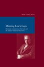 Text oben: Derek van der Merwe. Text in der Mitte: Minding Law’s Gaps. Rechts ein Porträt eines Mannes mit Brille.