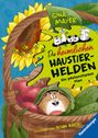 „Die heimlichen Haustier-Helden: Ein pfotenstarker Plan“ steht über einem Korb voller Gemüse und kleinem Tier.