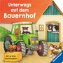 Sabine Cuno: Unterwegs auf dem Bauernhof - Pappbilderbuch ab 1 Jahr, Bilderbuch mit Klappen, Entdeckerbuch, Buch