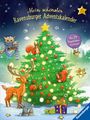 "Mein schönster Ravensburger Adventskalender. Mit 24 Pappbilderbüchern." Ein Weihnachtsbaum mit Tieren.