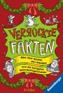 „Verrückte Fakten“ – Alles über Wichtel, den Nikolaus und die lustigsten Weihnachtsgeschenke. Illustration mit weihnachtlichen Figuren.