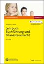 "Dortmann, Mann: Lehrbuch Buchführung und Bilanzsteuerrecht, 14. Auflage. Bild einer nachdenklichen Frau im Hintergrund."