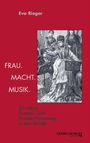 Titel: "FRAU. MACHT. MUSIK.", darunter "50 Jahre Frauen- und Genderforschung in der Musik." Historische Illustration.