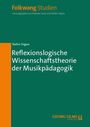 Text: "Folkwang Studien. Reflexionslogische Wissenschaftstheorie der Musikpädagogik. Stefan Orgass." Grünes Buchcover mit orangem Streifen.