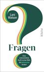 „Lani Watson. Fragen. Eine unterschätzte Kraft in einer Welt, die Antworten fordert.“ Design mit großem Fragezeichen.