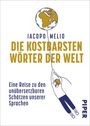 Titel: "Die kostbarsten Wörter der Welt". Ein Kind schwingt an einer Schnur, die an einer Weltkugel befestigt ist.