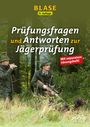 "BLASE 9. Auflage" Buchcover mit zwei Jägern im Wald; einer mit Fernglas, der andere mit Gewehr und Hund.