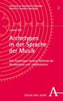 Text: "Forschung zur Analytischen Psychologie", "Archetypen in der Sprache der Musik". Roter Hintergrund mit abstraktem Muster.