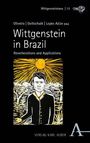Titel: "Wittgenstein in Brazil". Illustration von Wittgenstein vor einer gelben Sonne. Reihe "Wittgensteiniana 13".