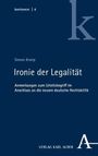 „kontrovers | 4“ steht oben links. Titel: „Ironie der Legalität“ von Simon Kneip. Unten: „VERLAG KARL ALBER“. Dunkles Design.