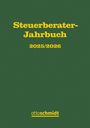 "Steuerberater-Jahrbuch 2025/2026" in Gelb auf Grün. Unten "otto schmidt" Logo in Gelb.