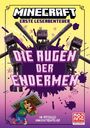 "Minecraft: Erste Leseabenteuer - Die Augen der Endermen. Ein offizielles Minecraftabenteuer." Illustration mit Endermen und Charakter.