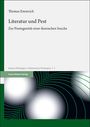 Buchtitel: "Literatur und Pest. Zur Poetogenität einer ikonischen Seuche" von Thomas Emmrich. Grünes, abstraktes Design.