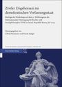 "Ziviler Ungehorsam im demokratischen Verfassungsstaat" beschreibt Beiträge eines Workshops; Statue im Hintergrund.