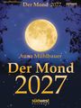 "Anna Mühlbauer, Der Mond 2027" steht auf einem blauen Hintergrund mit einem großen, leuchtenden Vollmond.