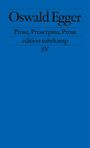 Oswald Egger: Prosa, Proserpina, Prosa, Buch