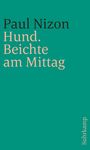 Paul Nizon: Hund. Beichte am Mittag, Buch