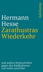 Hermann Hesse: Zarathustras Wiederkehr, Buch