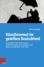 Buchtitel: "Künstlerarmut im geteilten Deutschland" von Norma Ladewig. Illustration: Person mit Schirm in Schwarz-Weiß.