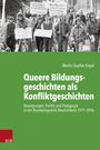 "Queere Bildungsgeschichten als Konfliktgeschichten" von Merlin Sophie Engel. Schwarzweiß-Foto einer Demonstration mit Kindern.