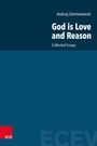 "God is Love and Reason. Collected Essays" von Andrzej Siemieniewski. Dunkelblaues Design mit kleinem V&R-Logo.