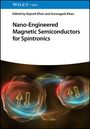 Text: "Nano-Engineered Magnetic Semiconductors for Spintronics." Illustration von farbigen Wellen und Pfeilen.