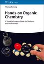 Text: "Thomas Norberg, Hands-on Organic Chemistry: A Visual Laboratory Guide for Students and Professionals". Zwei Bechergläser und ein Molekülmodell.