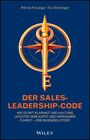 "DER SALES-LEADERSHIP-CODE" und Autornamen in Weiß auf Blau. Kompassnadel-Illustration in der Mitte, Logo unten.