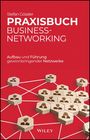"Stefan Gössler PRAXISBUCH BUSINESS-NETWORKING" in Weiß auf Rot. Darunter Menschen-Symbole auf Holzblöcken, verbunden durch Linien.