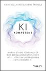 "KI Kompetent" steht in der Mitte, umrahmt von welligen Linien in Blau und Lila, Autoren oben, Verlag unten.