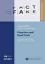 Würfel formen die Wörter "FACT" und "FAKE". Titel: "Populism and Post-Truth". Herausgeber: Laura Gabler, Klaus Stüwe.