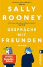 Text: „Sally Rooney, Gespräche mit Freunden, Roman, SPIGEL Bestseller-Autorin, Celeste Ng, Taylor Swift.” Illustration: Zwei Personenprofile mit Farbbalken vor den Augen.