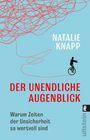„Der unendliche Augenblick“ von Natalie Knapp. Rotes Gewirr mit einer Figur auf Einrad unten rechts. 