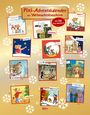 "Pixi-Adventskalender mit Weihnachtsklassikern. Mit 24 Pixi-Büchern." Umrandet von weihnachtlichen Illustrationen.