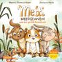 Text: "Metti Meerschwein und das große Abenteuer", "Maxi Pixi". Drei fröhliche Cartoon-Tiere auf einem Floß im Wasser.