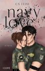 „Navy Love“ von C.S. Luise. Illustration: Paar in Militärkleidung vor rosa Hintergrund. 
